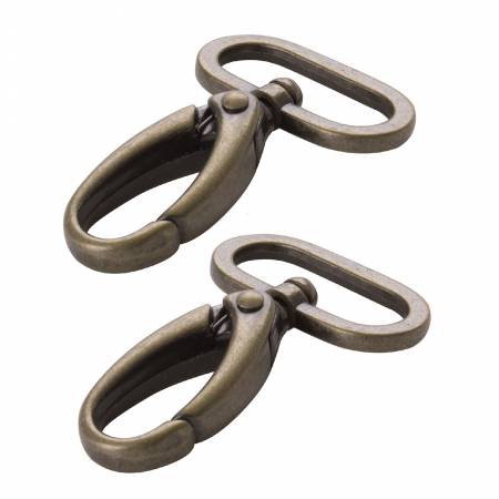 By Annie Swivel Hooks Antique Brass 1 1/2"