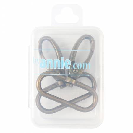 By Annie Swivel Hooks Antique Brass 1 1/2"