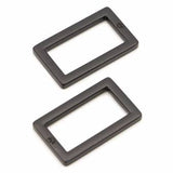 By Annie Rectangle Rings Black 1"