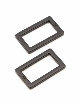 By Annie Rectangle Rings Black 1"
