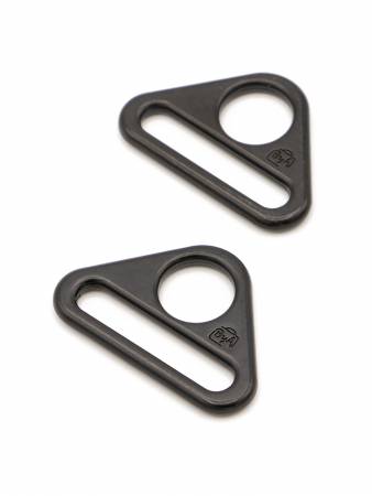 Triangle Ring Flat 1in Black Metal