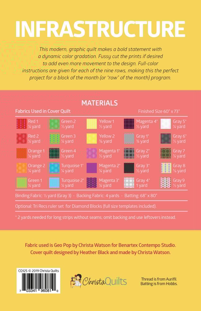 Infrastructure A Modern Row Quilt