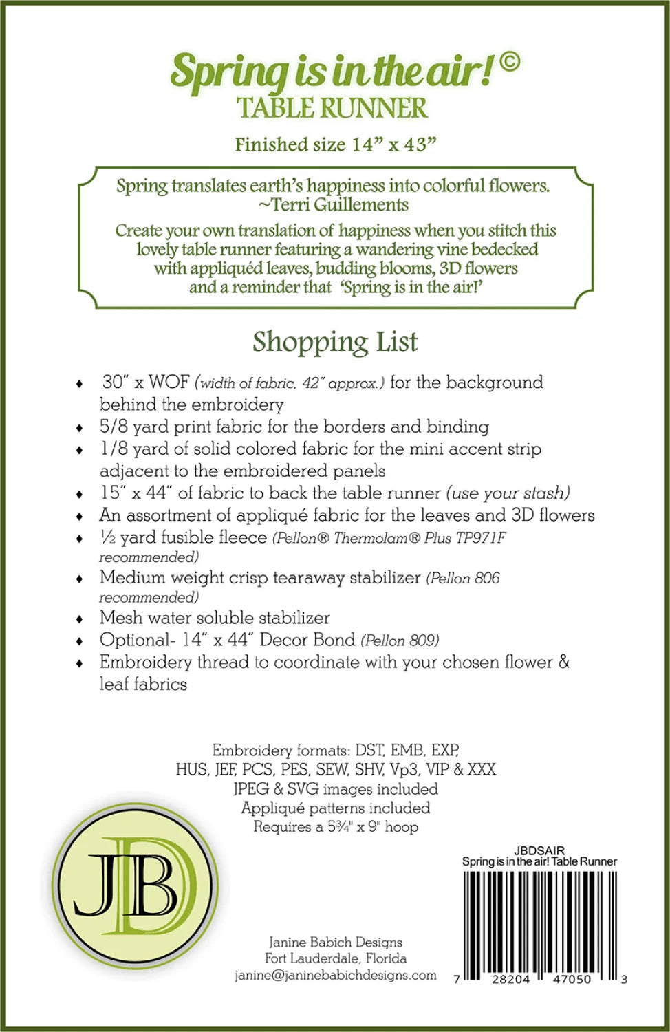 Spring Is In The Air Table Runner