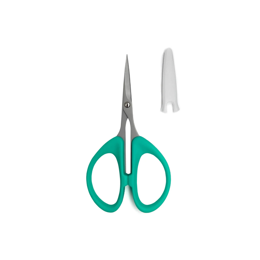 Perfect Scissors Green 4-3/16in Small Micro-Serrated Non-Slip Blade