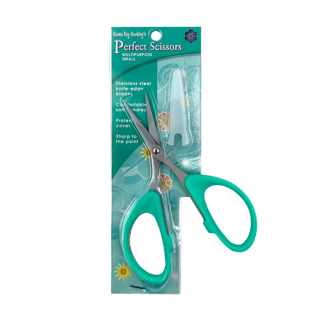 Perfect Scissors Green 4-3/16in Small Micro-Serrated Non-Slip Blade