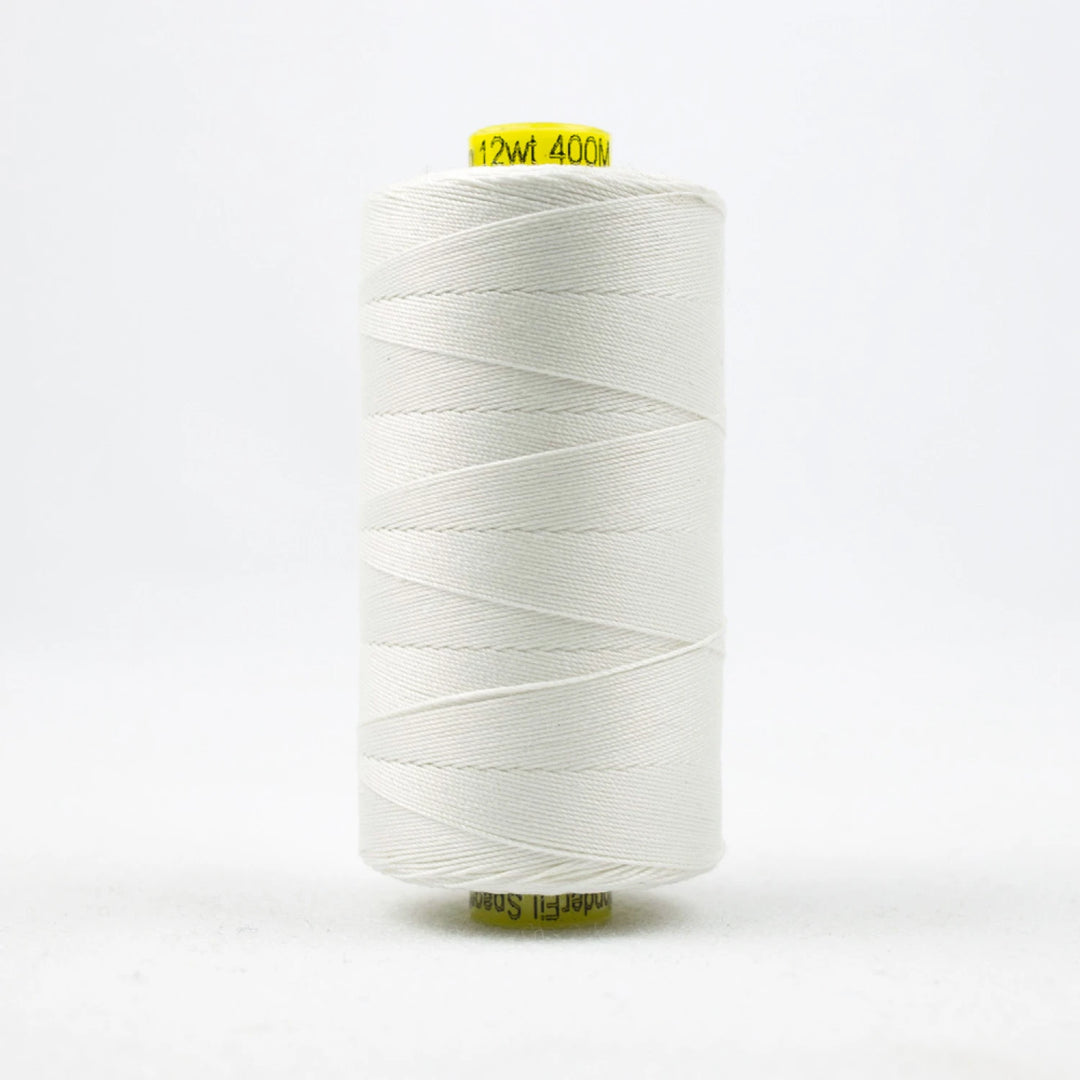 Spagetti Solid Cotton Thread White 12WT