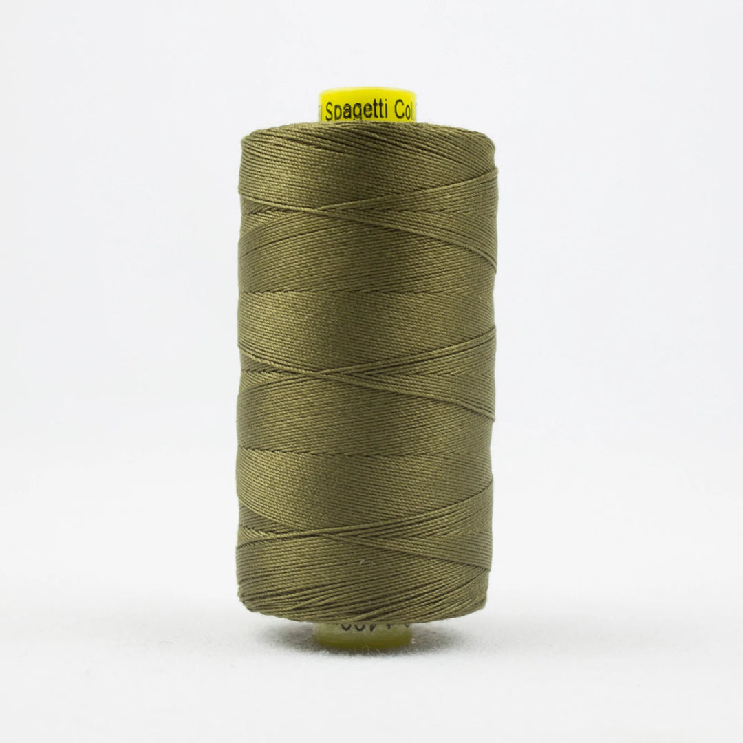 Spagetti Solid 12wt Cotton Thread 400m Army Green