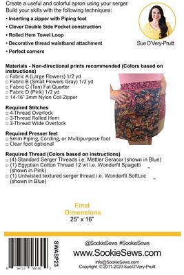 Cookin In Color Serger Apron