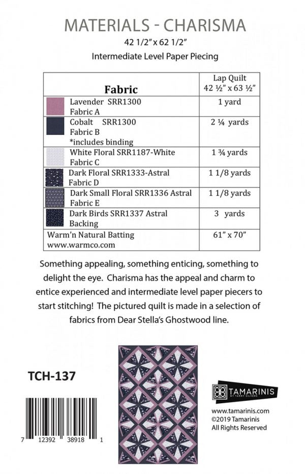Charisma Quilt Pattern Tamarinis