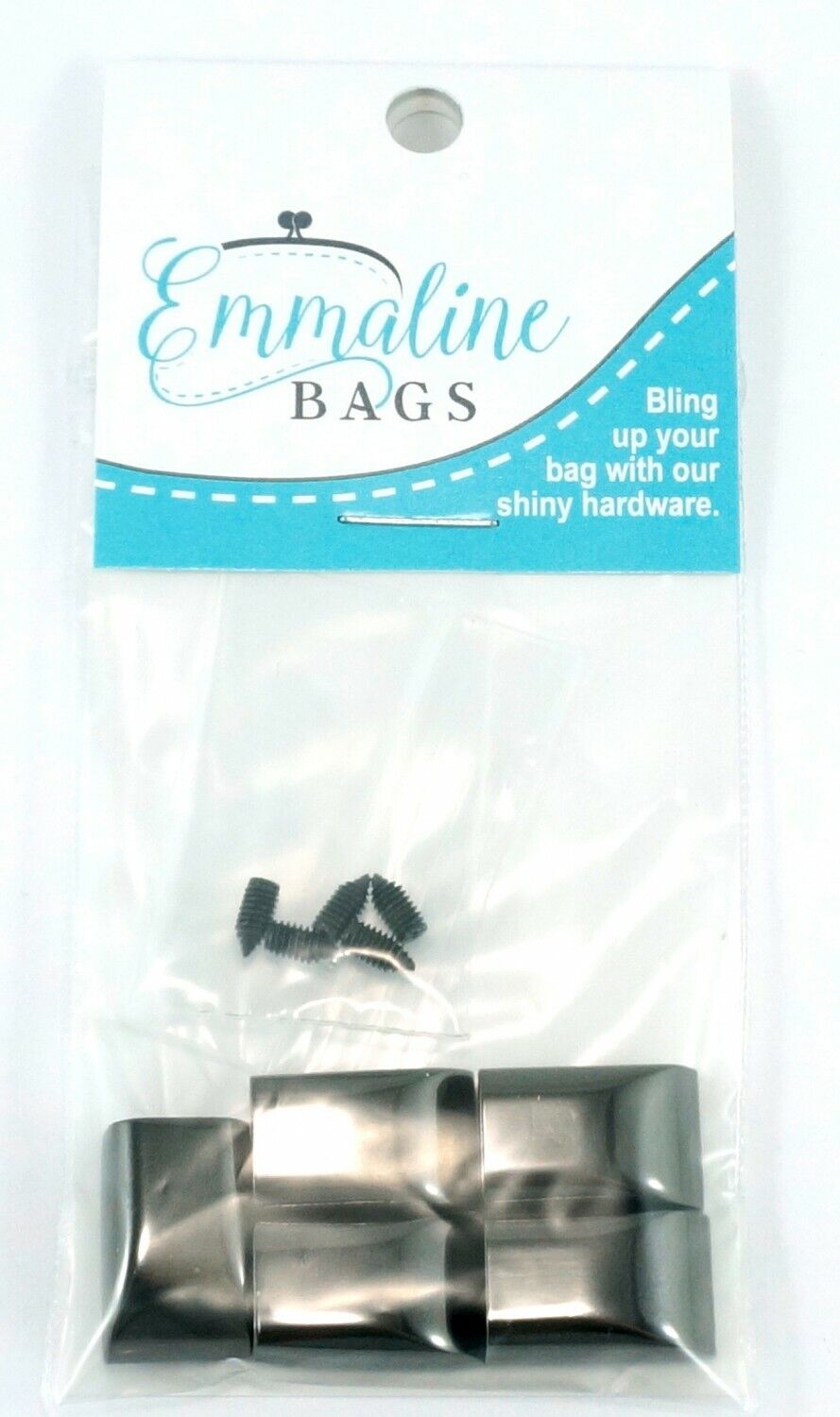 Emmaline- 5 pack zipper ends gunmetal